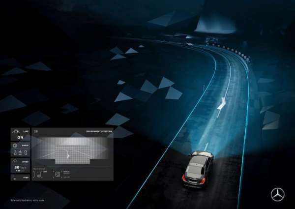 Футуристические фары-проекторы можно будет включить в комплектацию при заказе автомобиля Mercedes